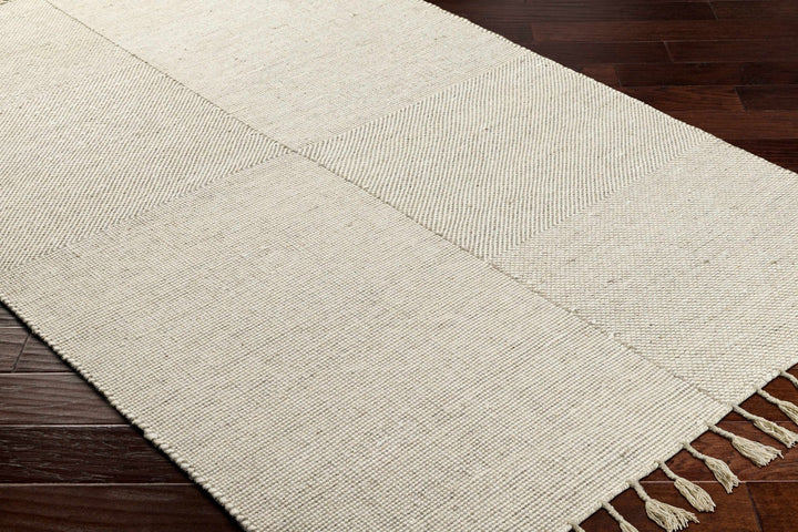 Abhay Bohemian Style Beige Hand Woven Wool Area Rug - The Rug Decor