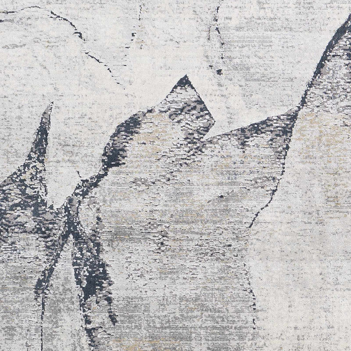 Abstract Charcoal And Gray Contemporary style Rug - The Rug Decor