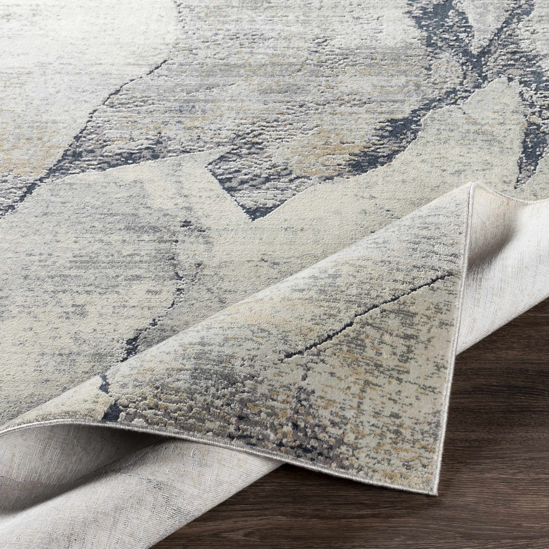 Abstract Charcoal And Gray Contemporary style Rug - The Rug Decor