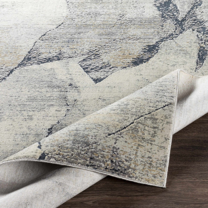 Abstract Charcoal And Gray Contemporary style Rug - The Rug Decor