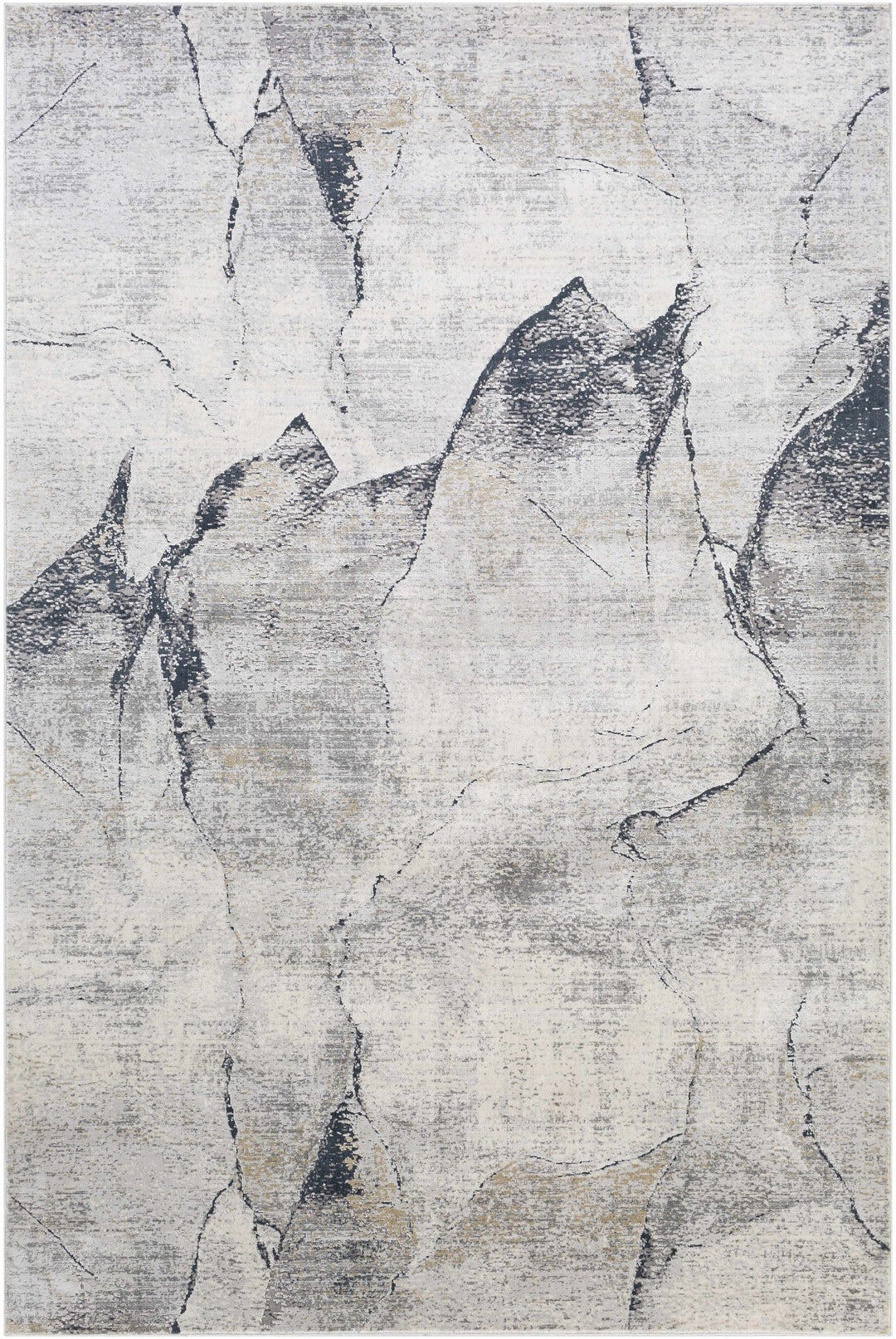 Abstract Charcoal And Gray Contemporary style Rug - The Rug Decor