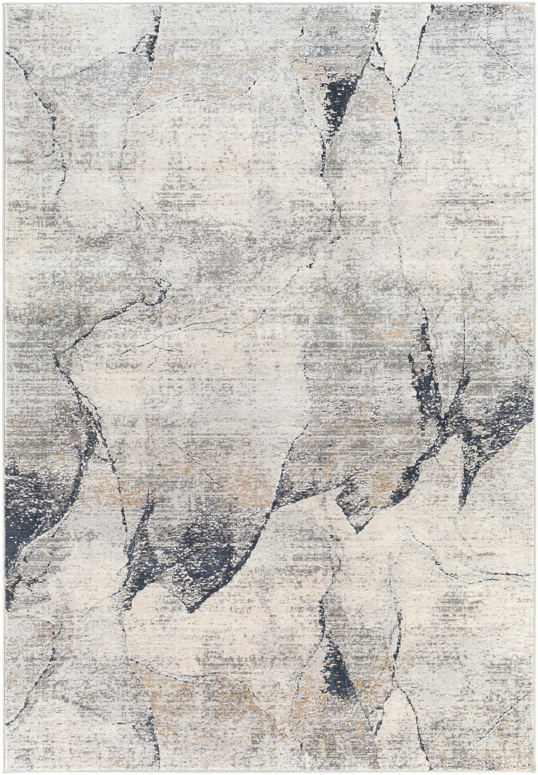 Abstract Charcoal And Gray Contemporary style Rug - The Rug Decor