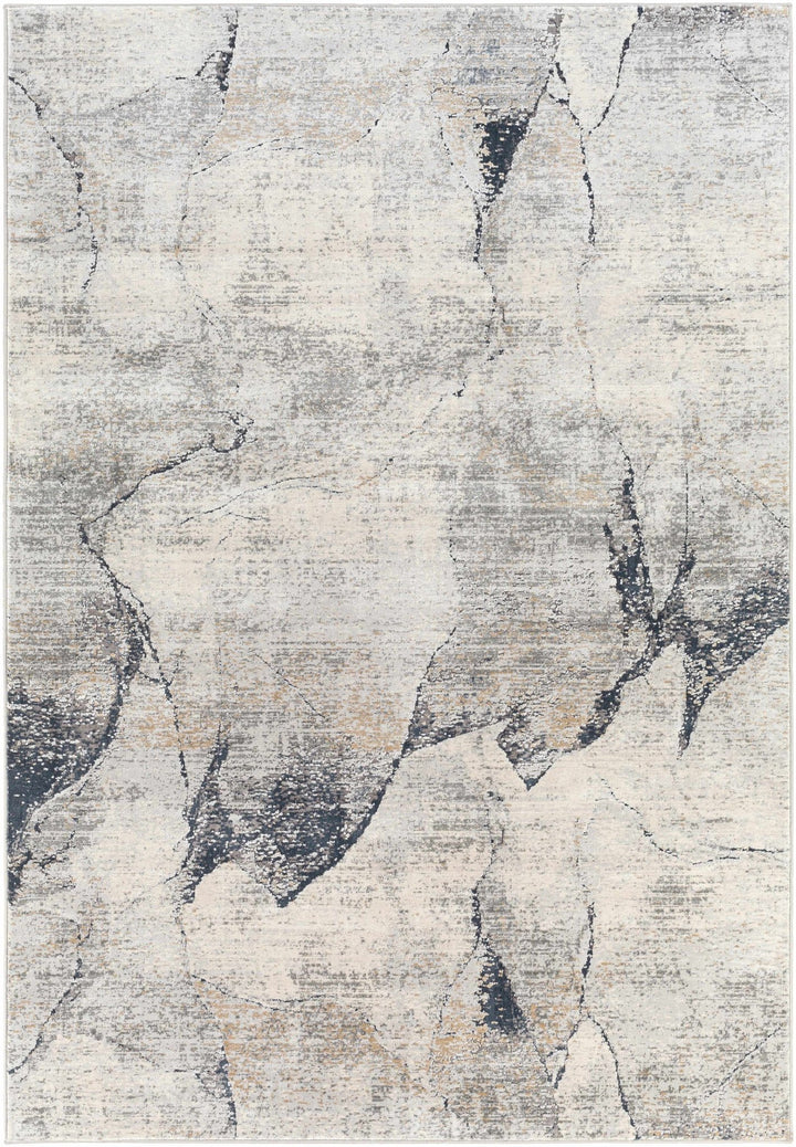 Abstract Charcoal And Gray Contemporary style Rug - The Rug Decor