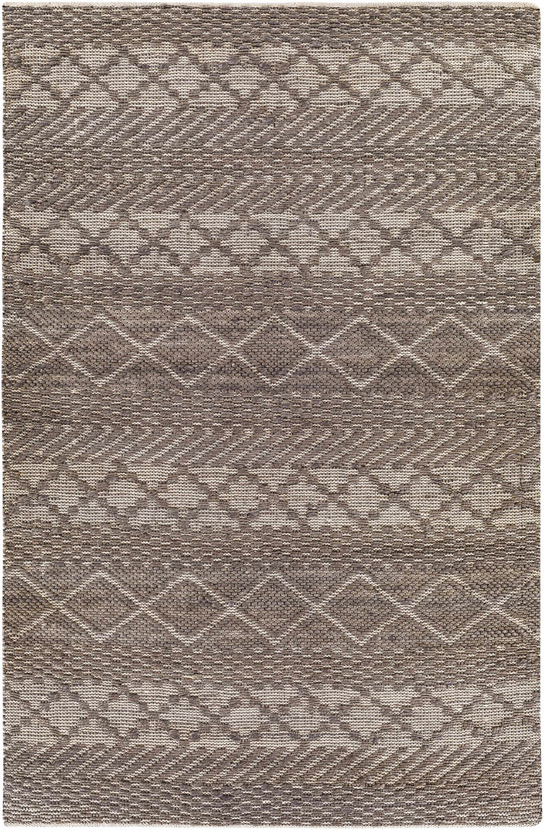 Abuyon Modern Geometrical Design Brown Hand Woven Area Rug