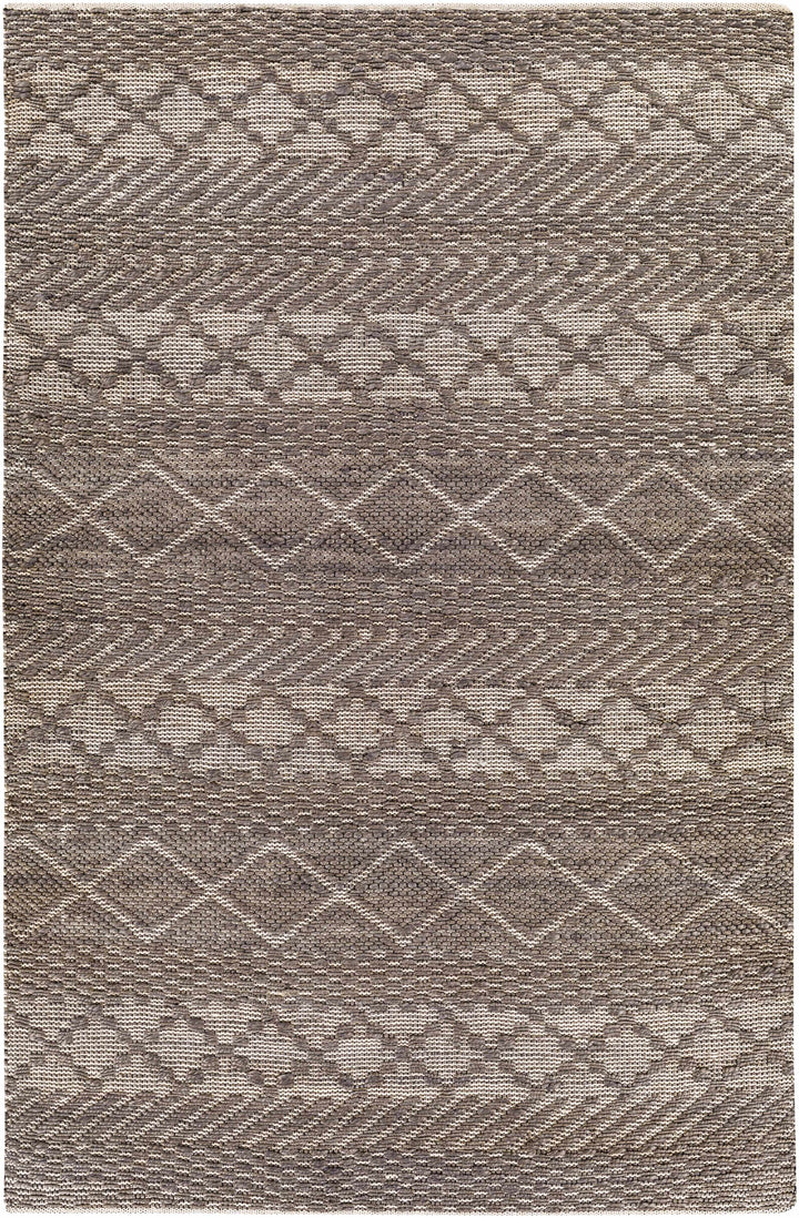 Abuyon Modern Geometrical Design Brown Hand Woven Area Rug