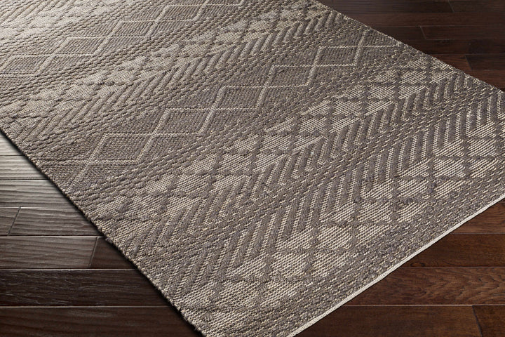 Abuyon Modern Geometrical Design Brown Hand Woven Area Rug