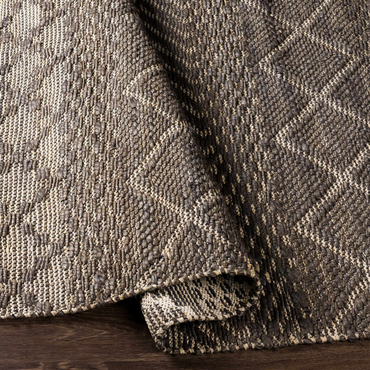 Abuyon Modern Geometrical Design Brown Hand Woven Area Rug