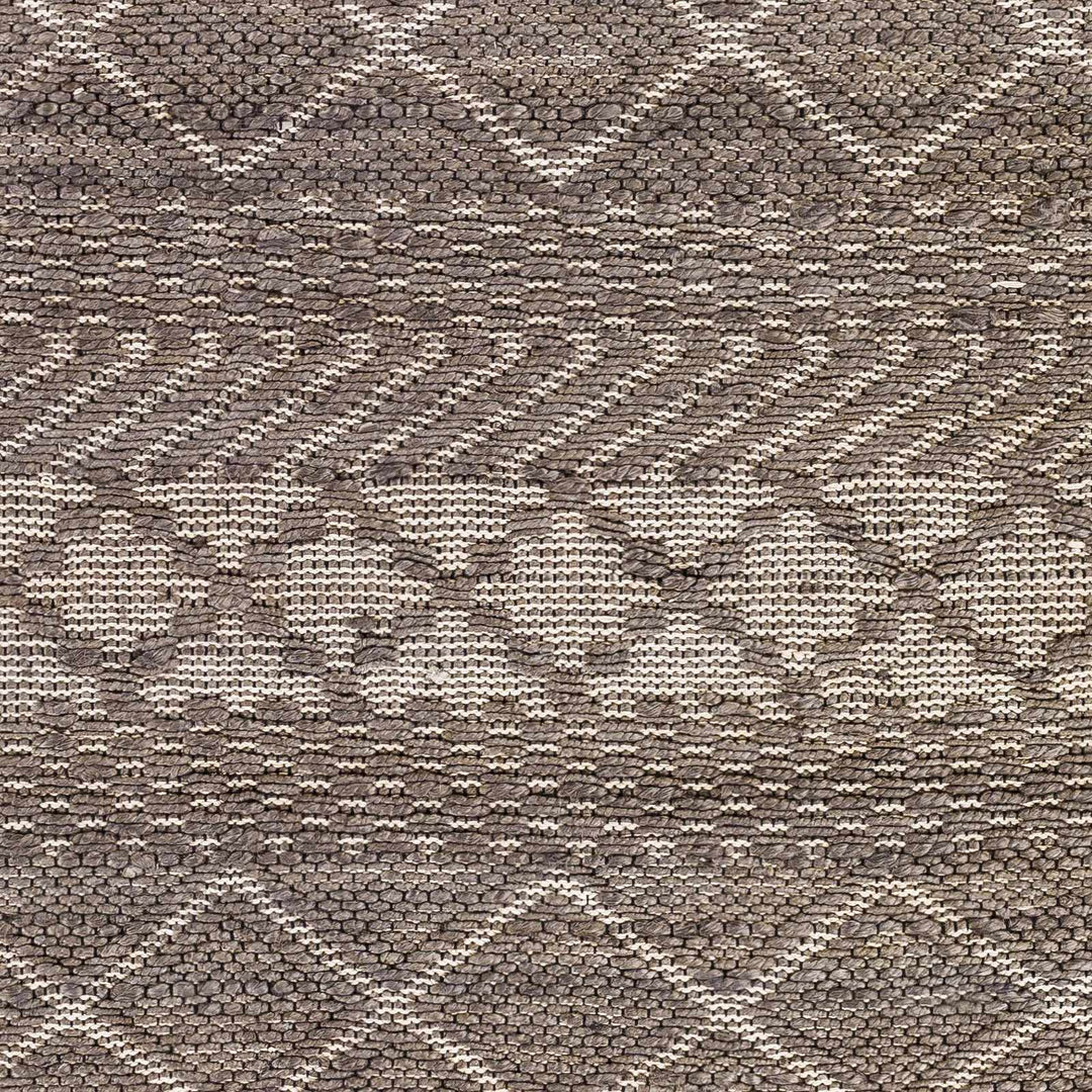 Abuyon Modern Geometrical Design Brown Hand Woven Area Rug
