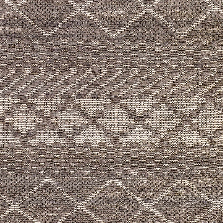 Abuyon Modern Geometrical Design Brown Hand Woven Area Rug