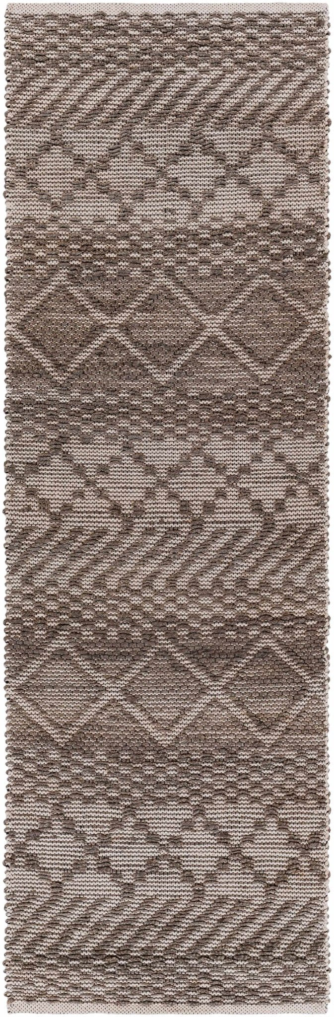 Abuyon Modern Geometrical Design Brown Hand Woven Area Rug - The Rug Decor
