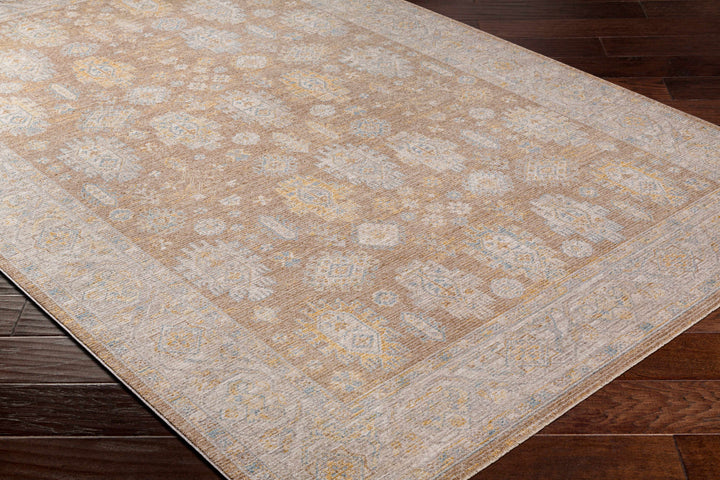 Achim Traditional Medallion Design Tan & Gray Rug