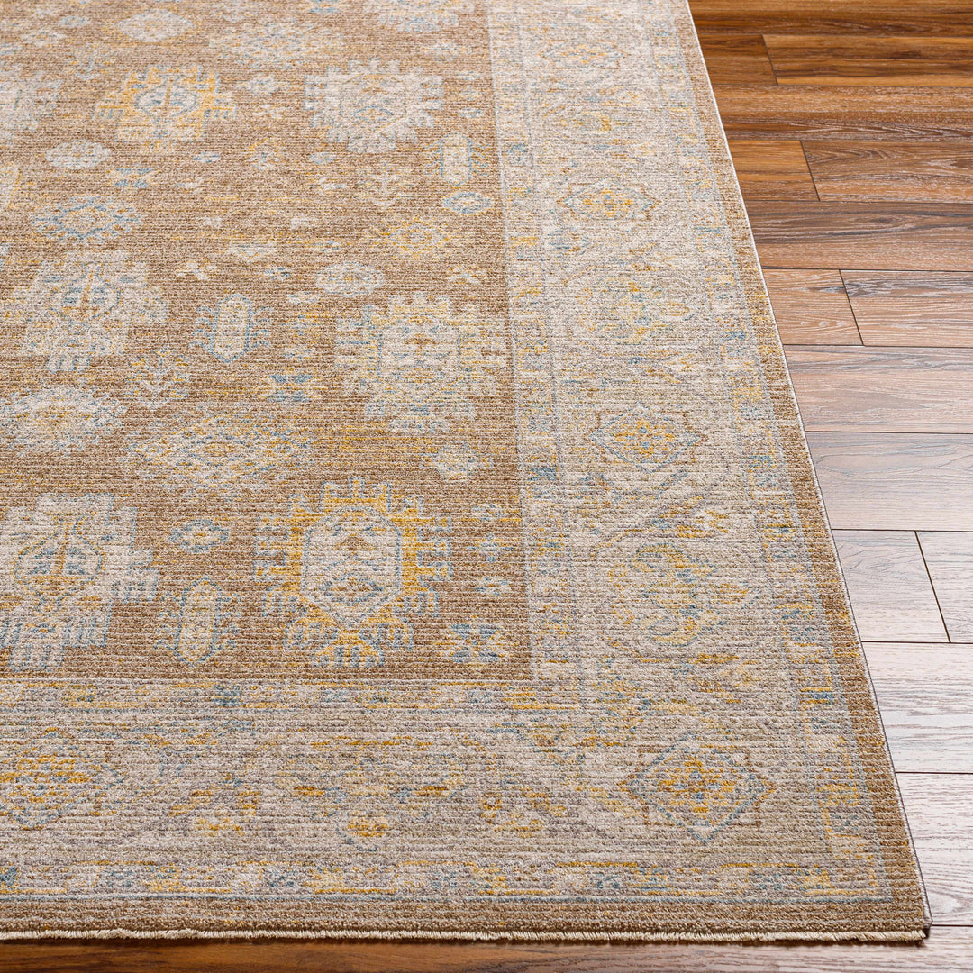 Achim Traditional Medallion Design Tan & Gray Rug