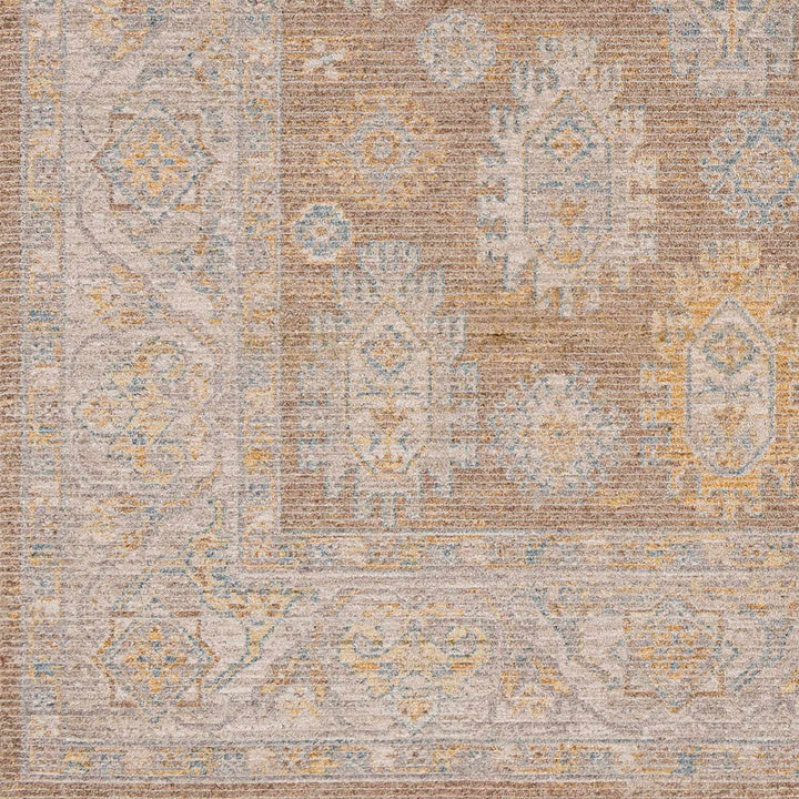 Achim Traditional Medallion Design Tan & Gray Rug