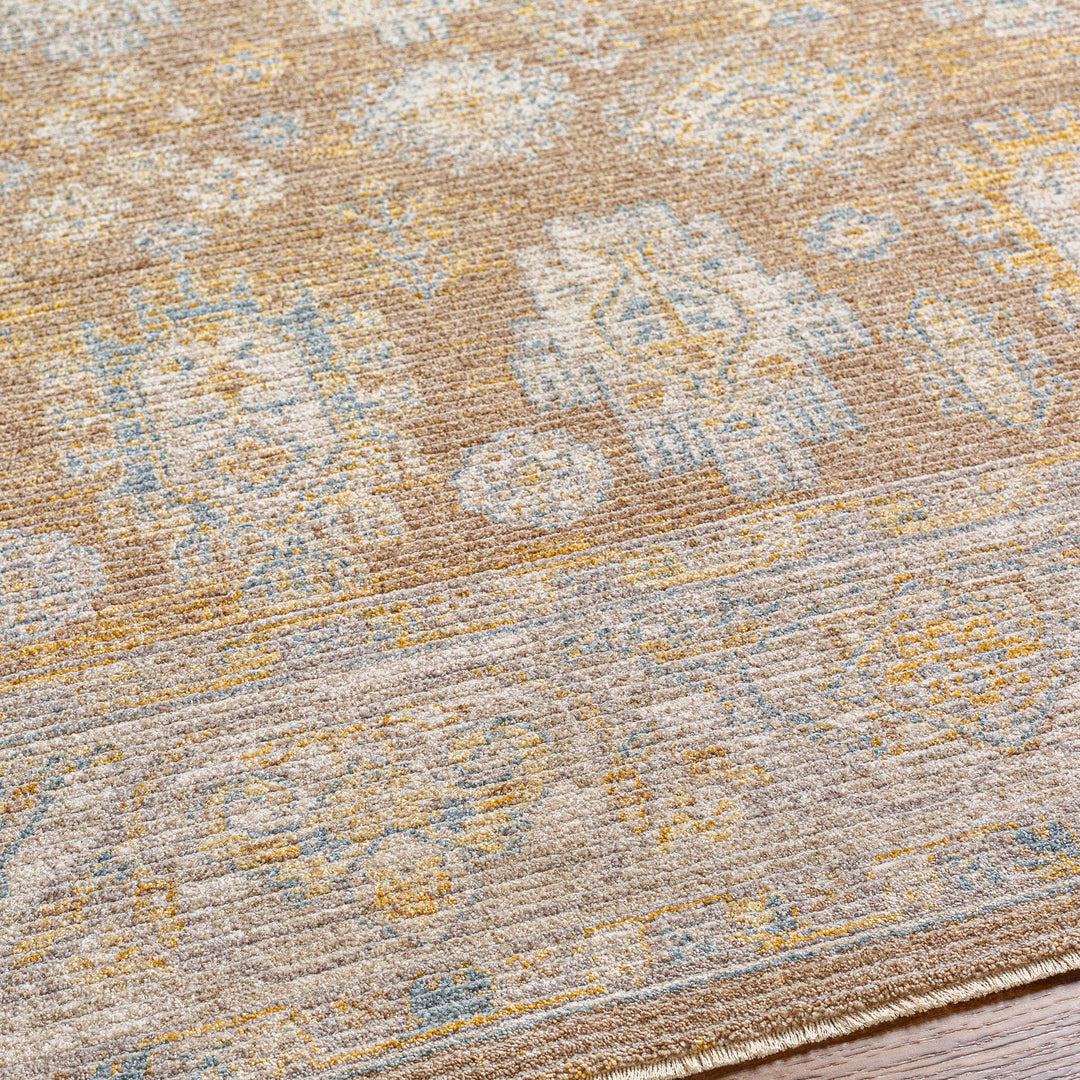 Achim Traditional Medallion Design Tan & Gray Rug