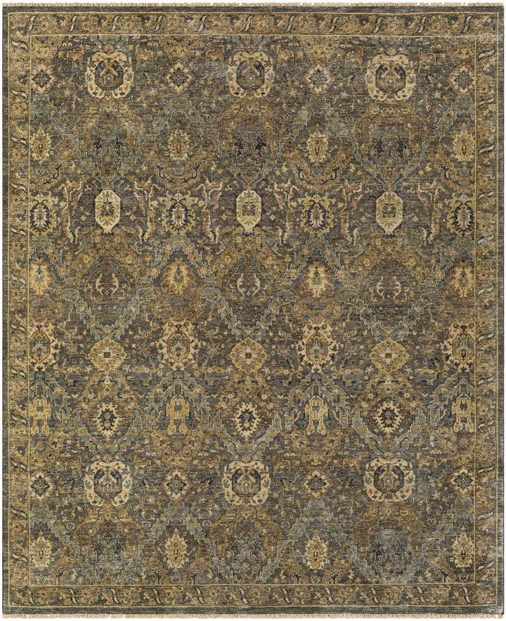 Acmar Beige And Brown Traditional Style Hand Knotted Area Rug