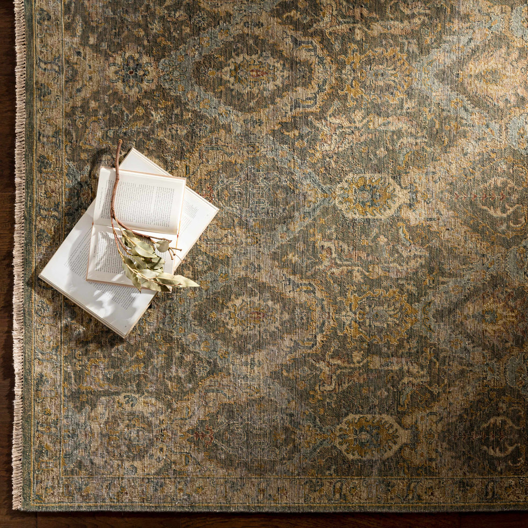 Acmar Beige And Brown Traditional Style Hand Knotted Area Rug