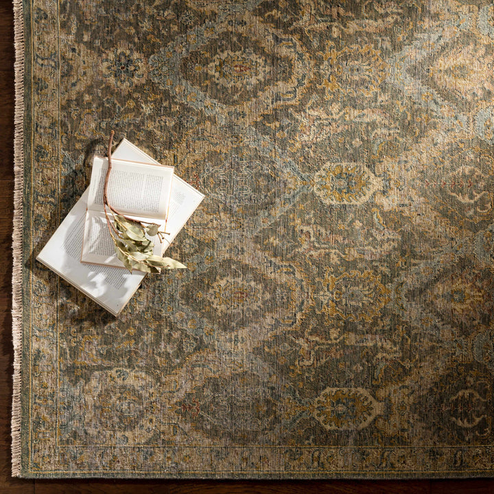 Acmar Beige And Brown Traditional Style Hand Knotted Area Rug