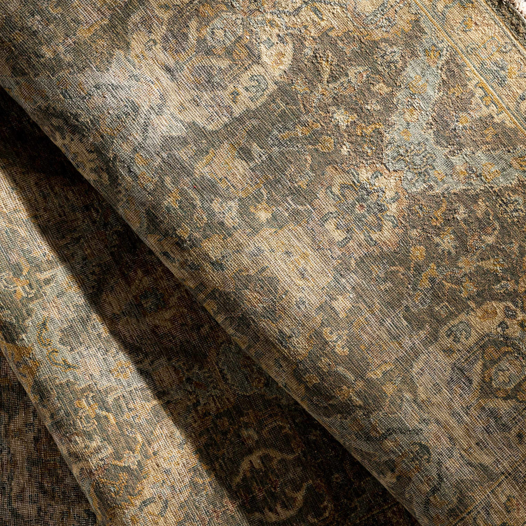 Acmar Beige And Brown Traditional Style Hand Knotted Area Rug