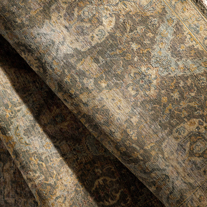 Acmar Beige And Brown Traditional Style Hand Knotted Area Rug