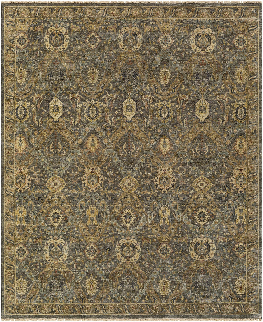 Acmar Beige And Brown Traditional Style Hand Knotted Area Rug - The Rug Decor