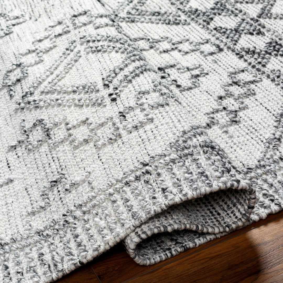 Adan Contemporary Geometrical Gray And Ivory Rug - The Rug Decor
