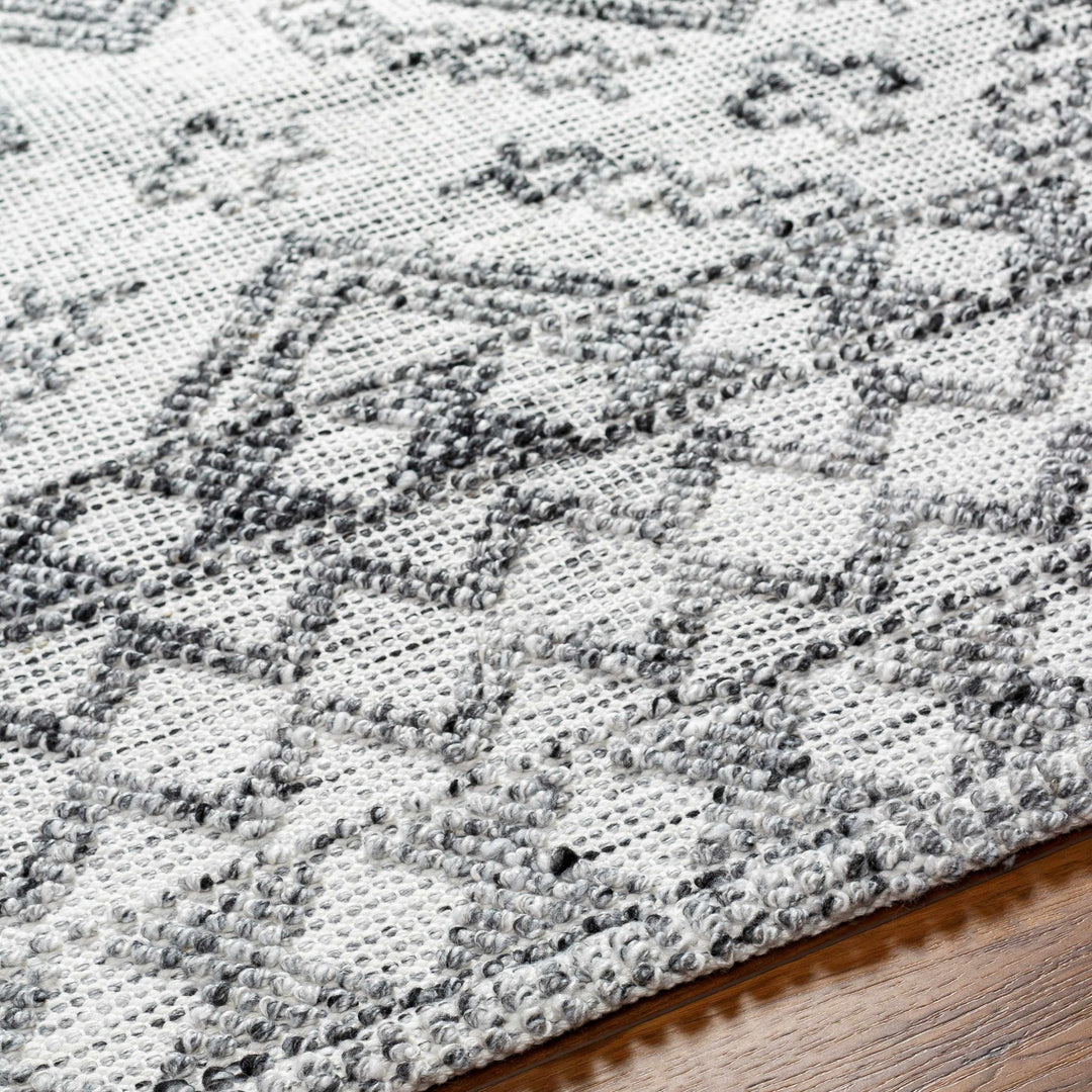 Adan Contemporary Geometrical Gray And Ivory Rug - The Rug Decor