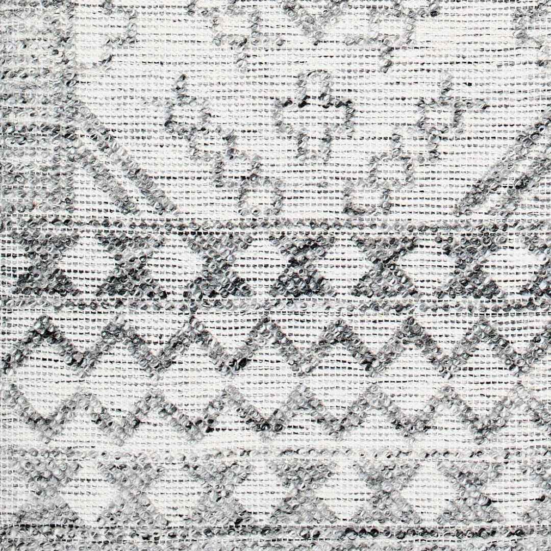Adan Contemporary Geometrical Gray And Ivory Rug - The Rug Decor