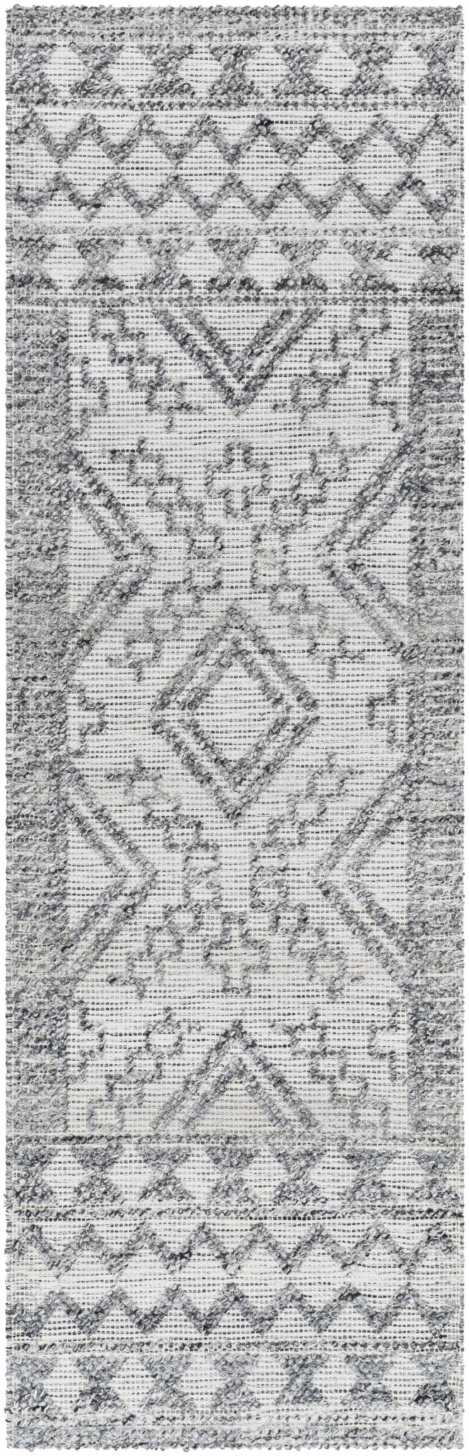 Adan Contemporary Geometrical Gray And Ivory Rug - The Rug Decor