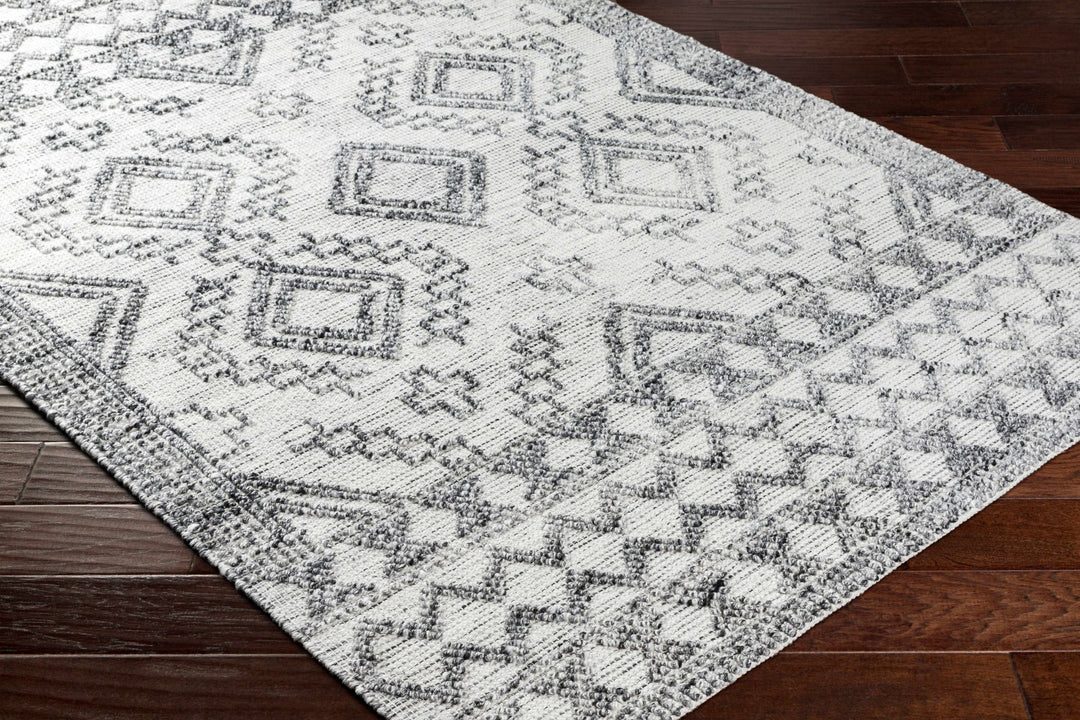 Adan Contemporary Geometrical Gray And Ivory Rug - The Rug Decor