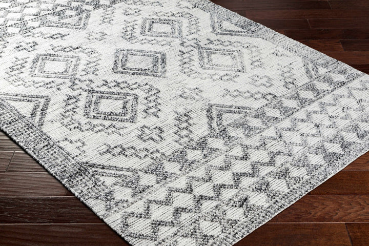 Adan Contemporary Geometrical Gray And Ivory Rug - The Rug Decor