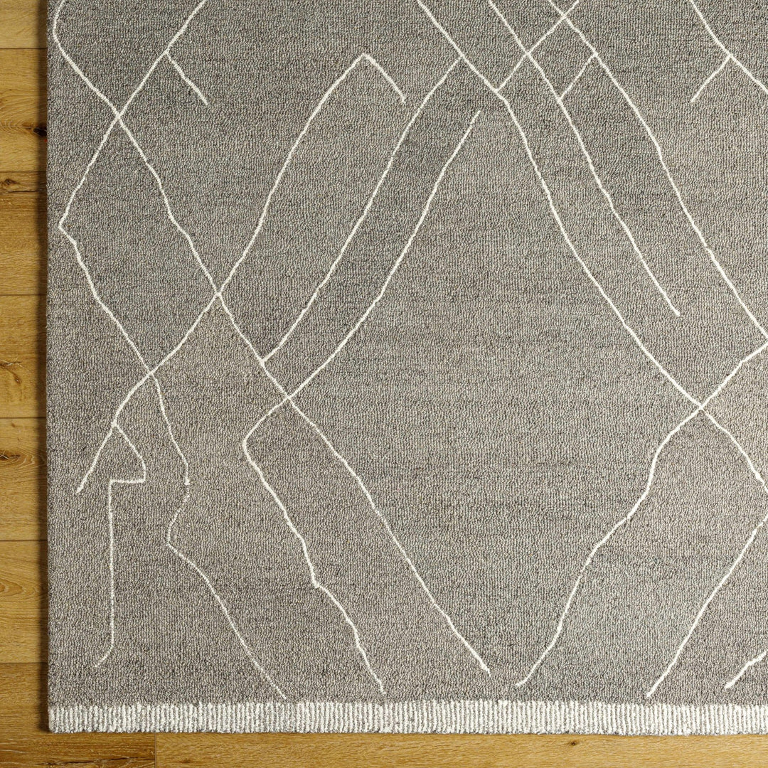 Addae Gray Modern Style Hand Tufted Wool Area Rug - The Rug Decor
