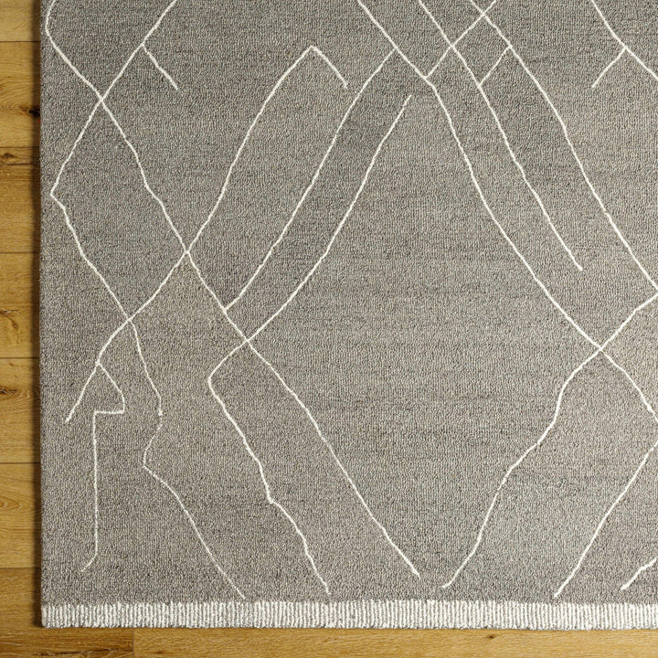 Addae Gray Modern Style Hand Tufted Wool Area Rug - The Rug Decor