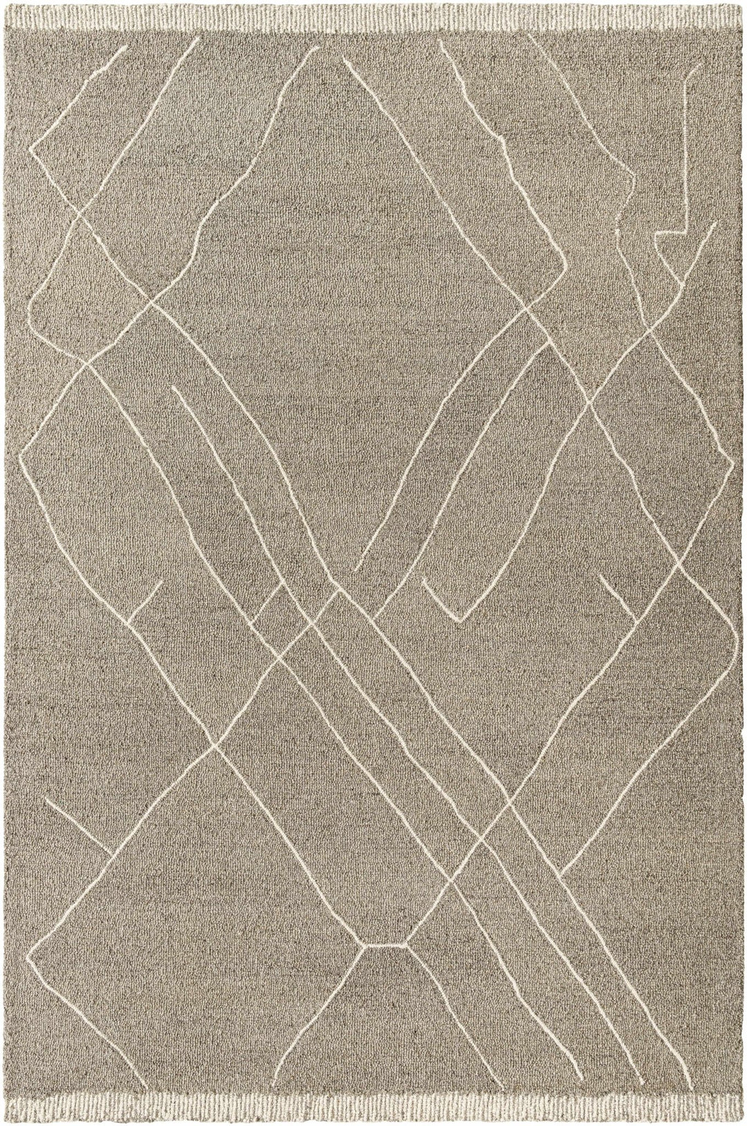 Addae Gray Modern Style Hand Tufted Wool Area Rug - The Rug Decor