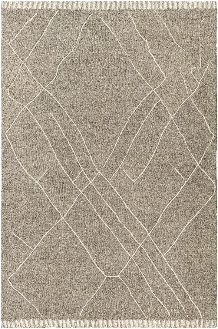 Addae Gray Modern Style Hand Tufted Wool Area Rug - The Rug Decor