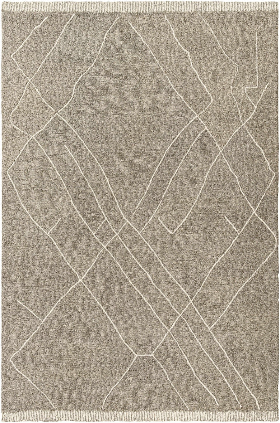 Addae Gray Modern Style Hand Tufted Wool Area Rug - The Rug Decor