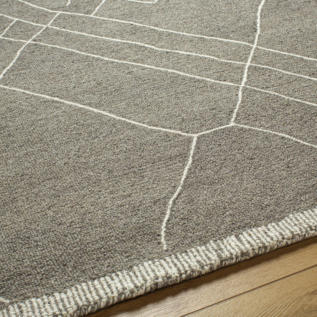 Addae Gray Modern Style Hand Tufted Wool Area Rug - The Rug Decor