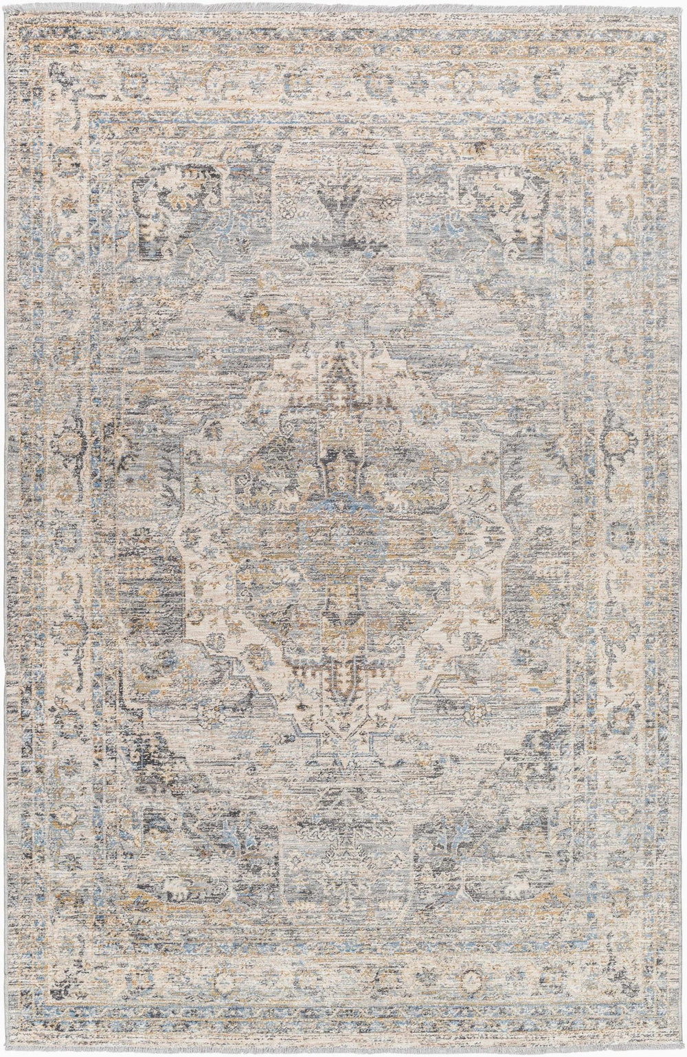 Addax Beige And Gray Traditional Style Area Rug - The Rug Decor