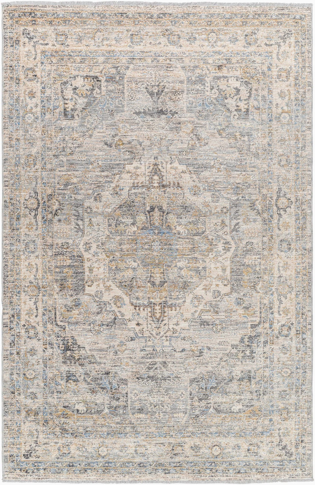 Addax Beige And Gray Traditional Style Area Rug - The Rug Decor