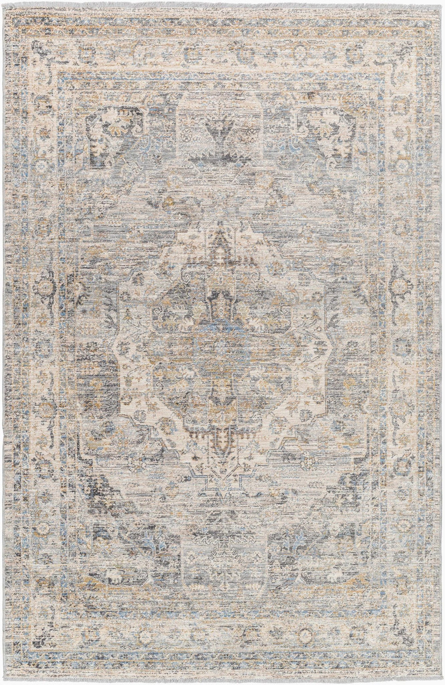 Addax Beige And Gray Traditional Style Area Rug - The Rug Decor
