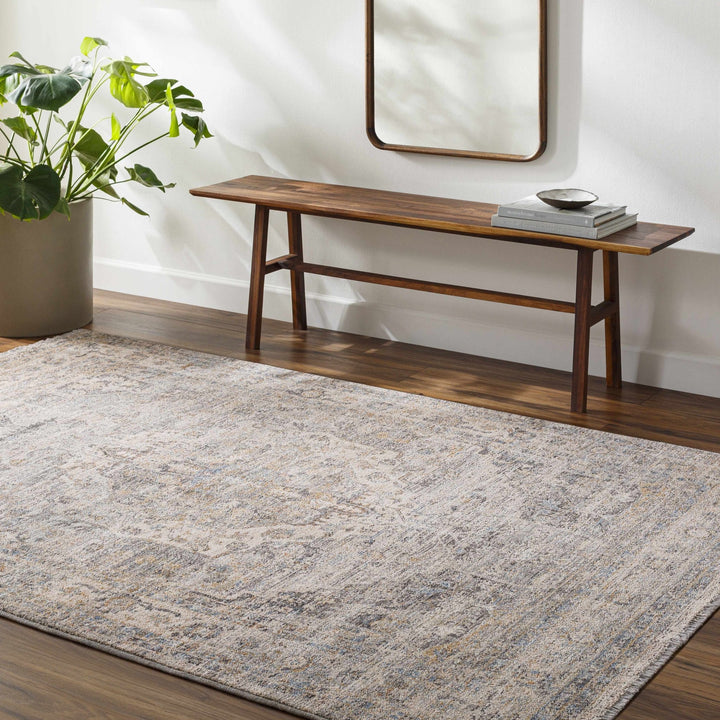 Addax Beige And Gray Traditional Style Area Rug - The Rug Decor