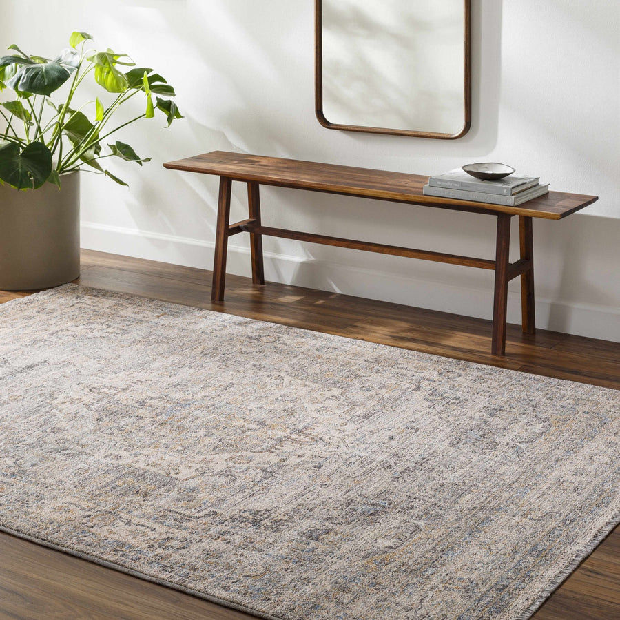 Addax Beige And Gray Traditional Style Area Rug - The Rug Decor