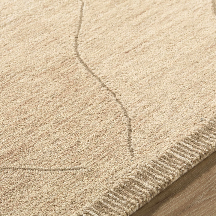 Addien Beige Contemporary Style Hand Tufted Wool Area Rug - The Rug Decor