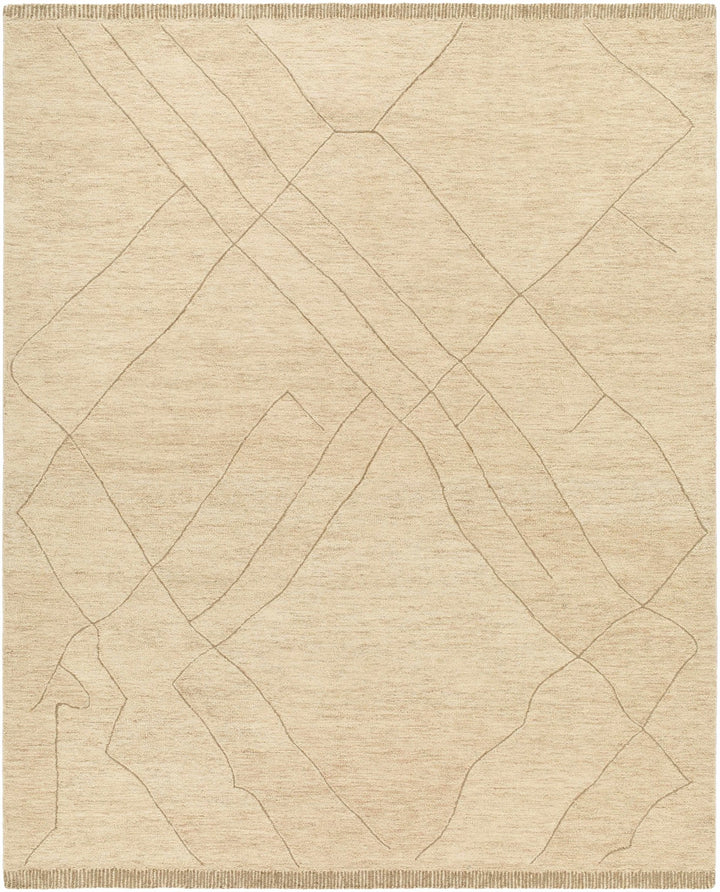 Addien Beige Contemporary Style Hand Tufted Wool Area Rug - The Rug Decor