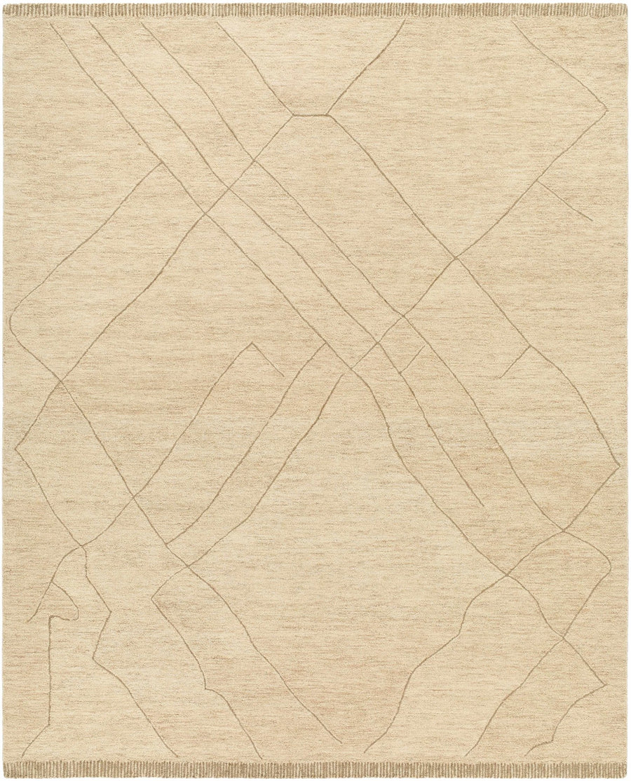 Addien Beige Contemporary Style Hand Tufted Wool Area Rug - The Rug Decor