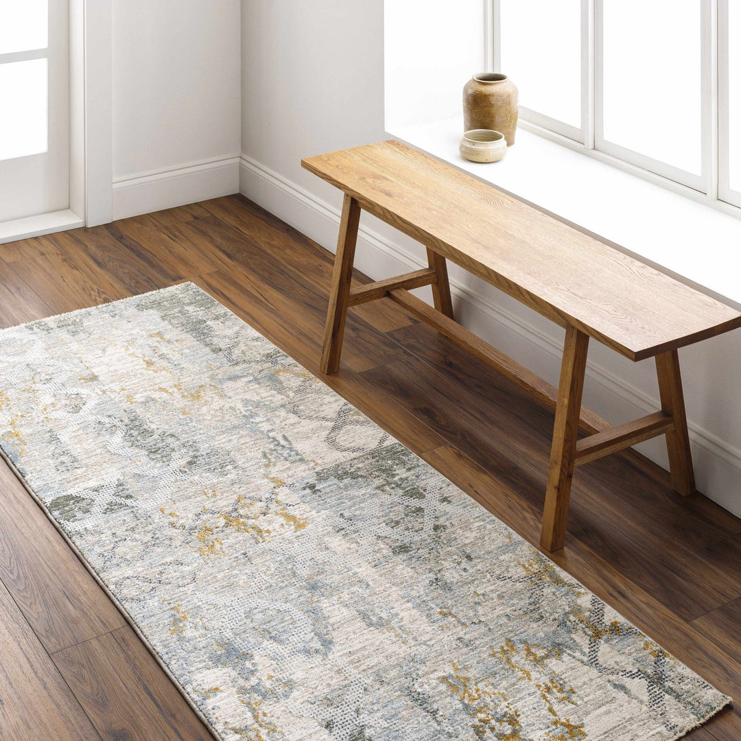 Adlai Modern Abstract Design Beige And Gray Rug - The Rug Decor