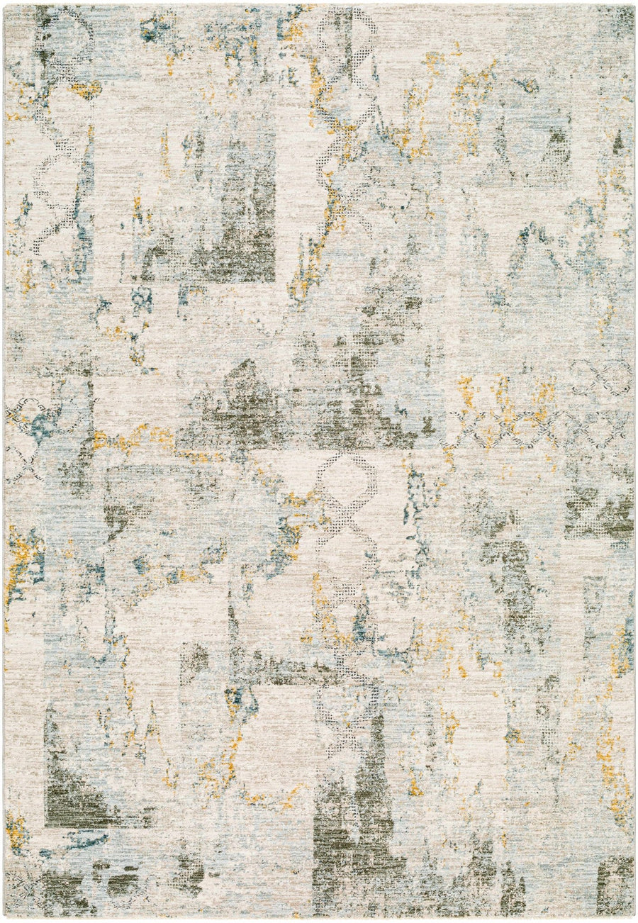 Adlai Modern Abstract Design Beige And Gray Rug - The Rug Decor