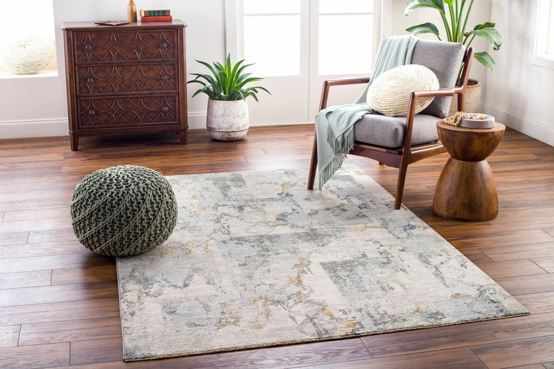 Adlai Modern Abstract Design Beige And Gray Rug - The Rug Decor