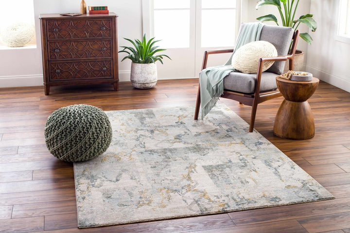 Adlai Modern Abstract Design Beige And Gray Rug - The Rug Decor