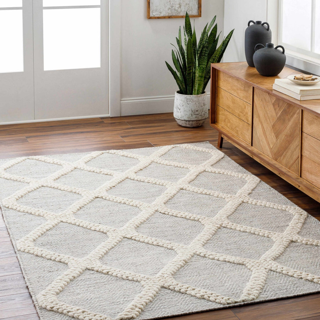 Adora Contemporary Grey And Ivory Rug - The Rug Decor