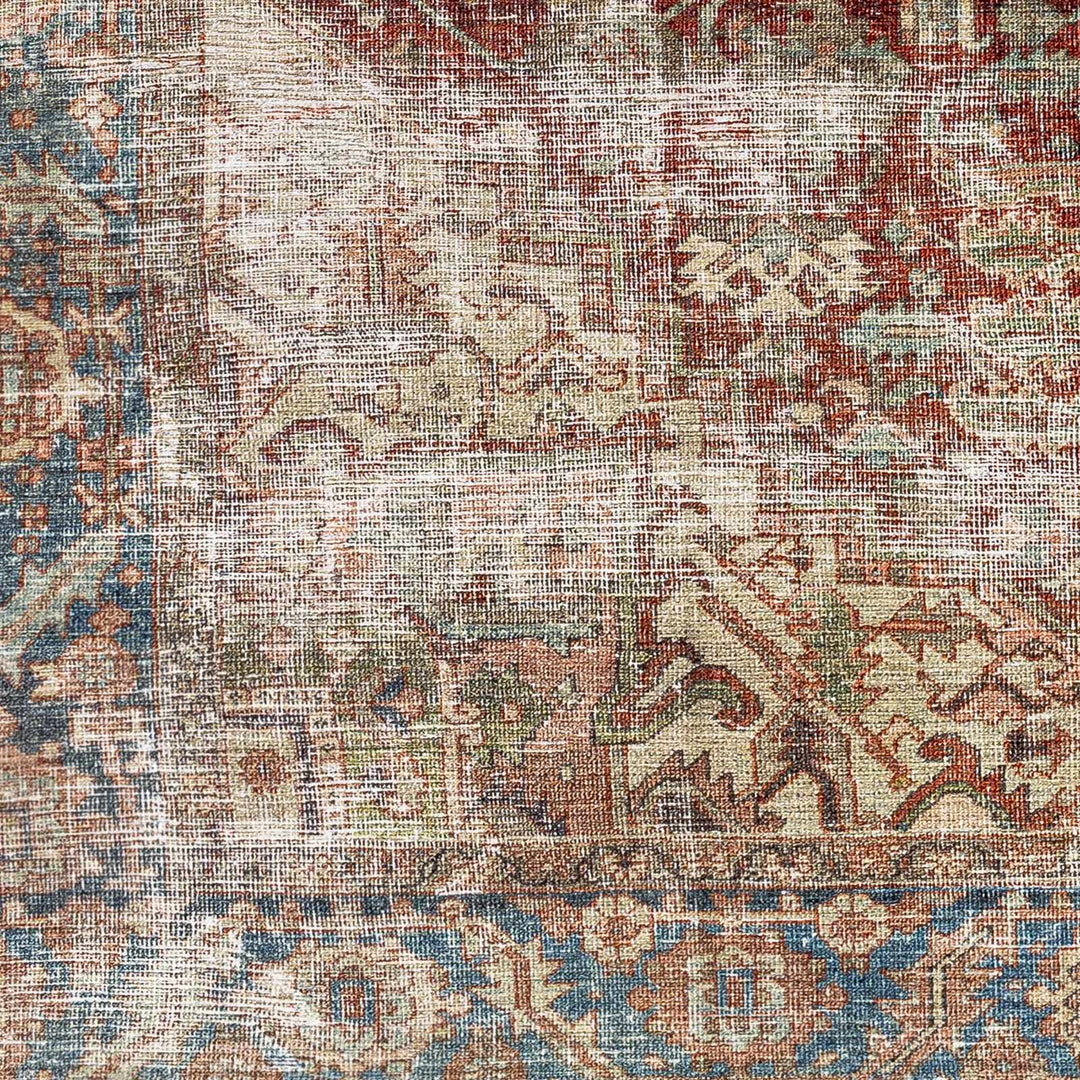 Adtugan Traditional Style Rust Washable Rug